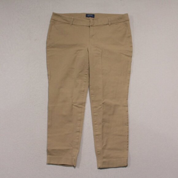 Old Nacy Women Beige Chino Pants Pixie Mid Rise Size 16 - Picture 1 of 9